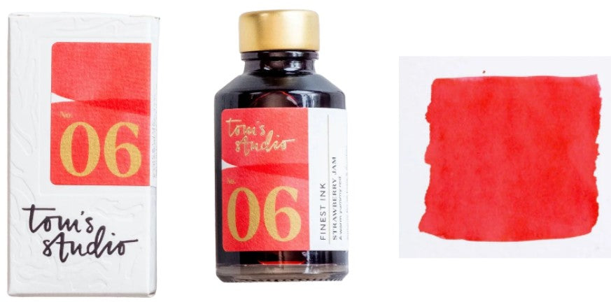 Tom's Studio Fountain Pen Ink 50mL - Strawberry Jam No. 06 - Blesket Canada