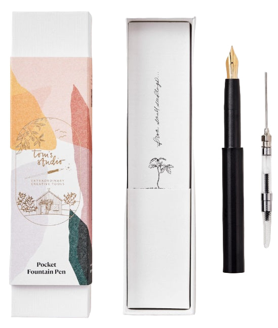 Tom's Studio The Studio Pocket Fountain Pen 2.0 – Black - Blesket Canada