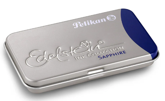 Pelikan Edelstein Ink Cartridges set of 6 in Metal Tin - Sapphire - Blesket Canada