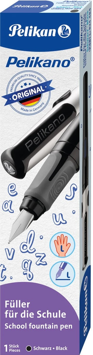 Pelikan Pelikano P480 Fountain Pen - Medium Nib - Black - Blesket Canada