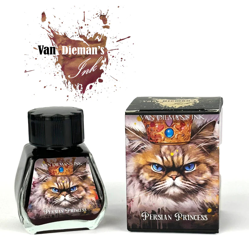 Van Dieman's Feline - Persian Princess 30ml Fountain Pen Ink (Shimmering) - Blesket Canada