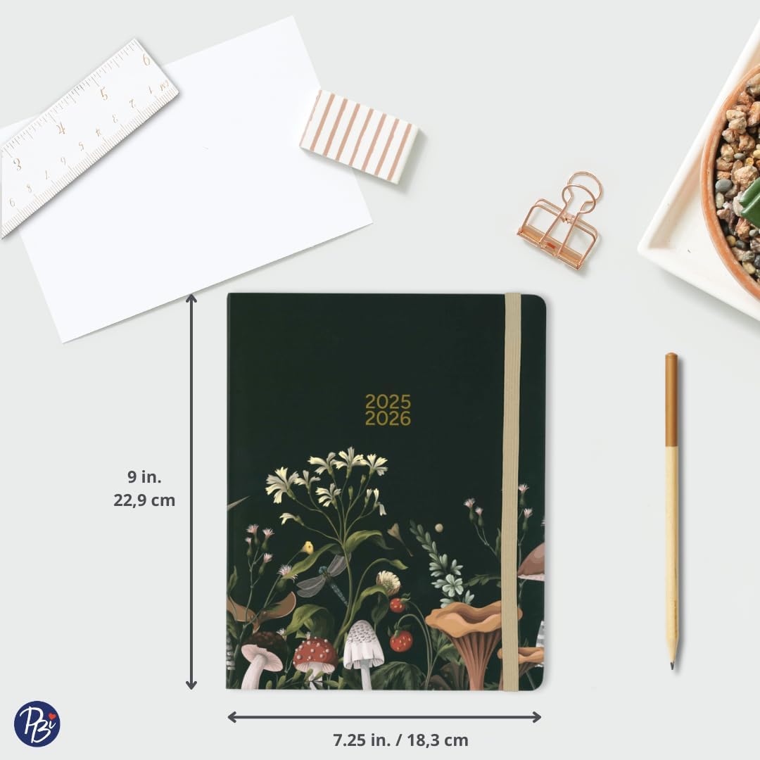 Pierre Belvédère - 2025-2026 Academic Agenda - Weekly Planner Blooming Mushrooms - Blesket Canada