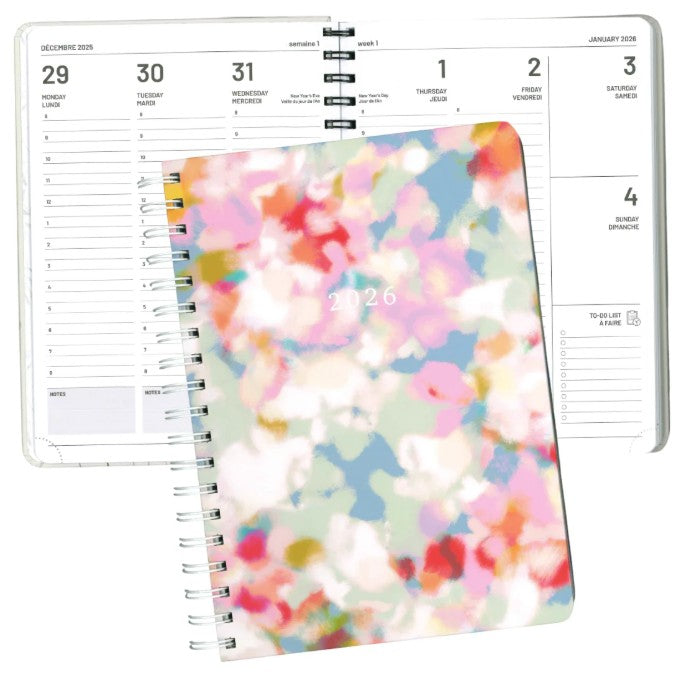 Pierre Belvedere Annual Agenda 2026 - Abstract Flowers - Blesket Canada