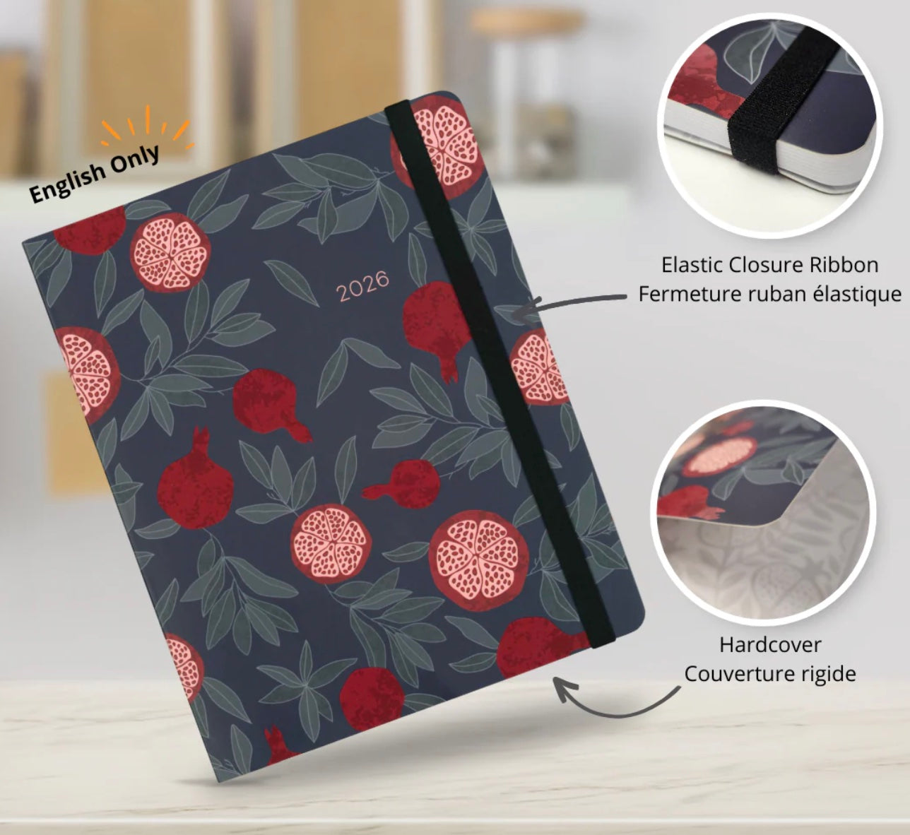 Pierre Belvedere Annual Agenda 2026 - Pomegranate - Blesket Canada