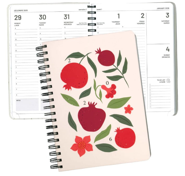 Pierre Belvedere Annual Agenda 2026 - Pomegranates - Blesket Canada