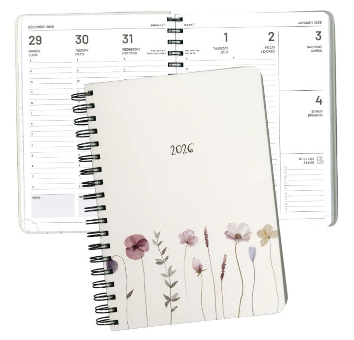 Pierre Belvedere Annual Agenda 2026 - Small Flowers - Blesket Canada