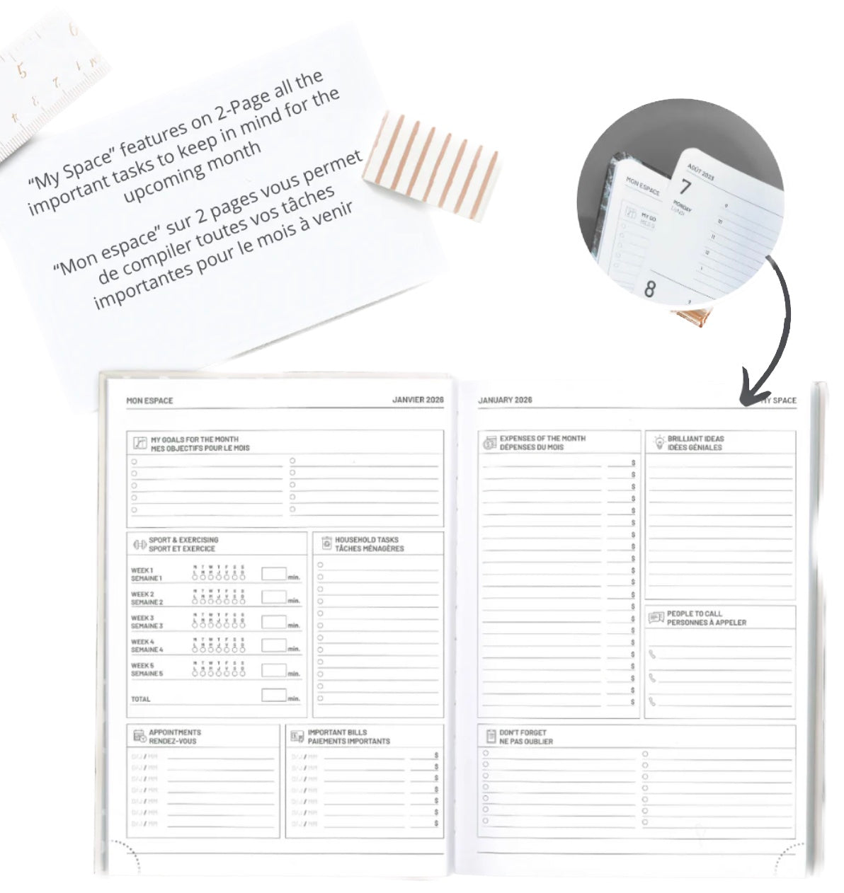 Pierre Belvedere Annual Agenda 2026 - Pomegranate - Blesket Canada