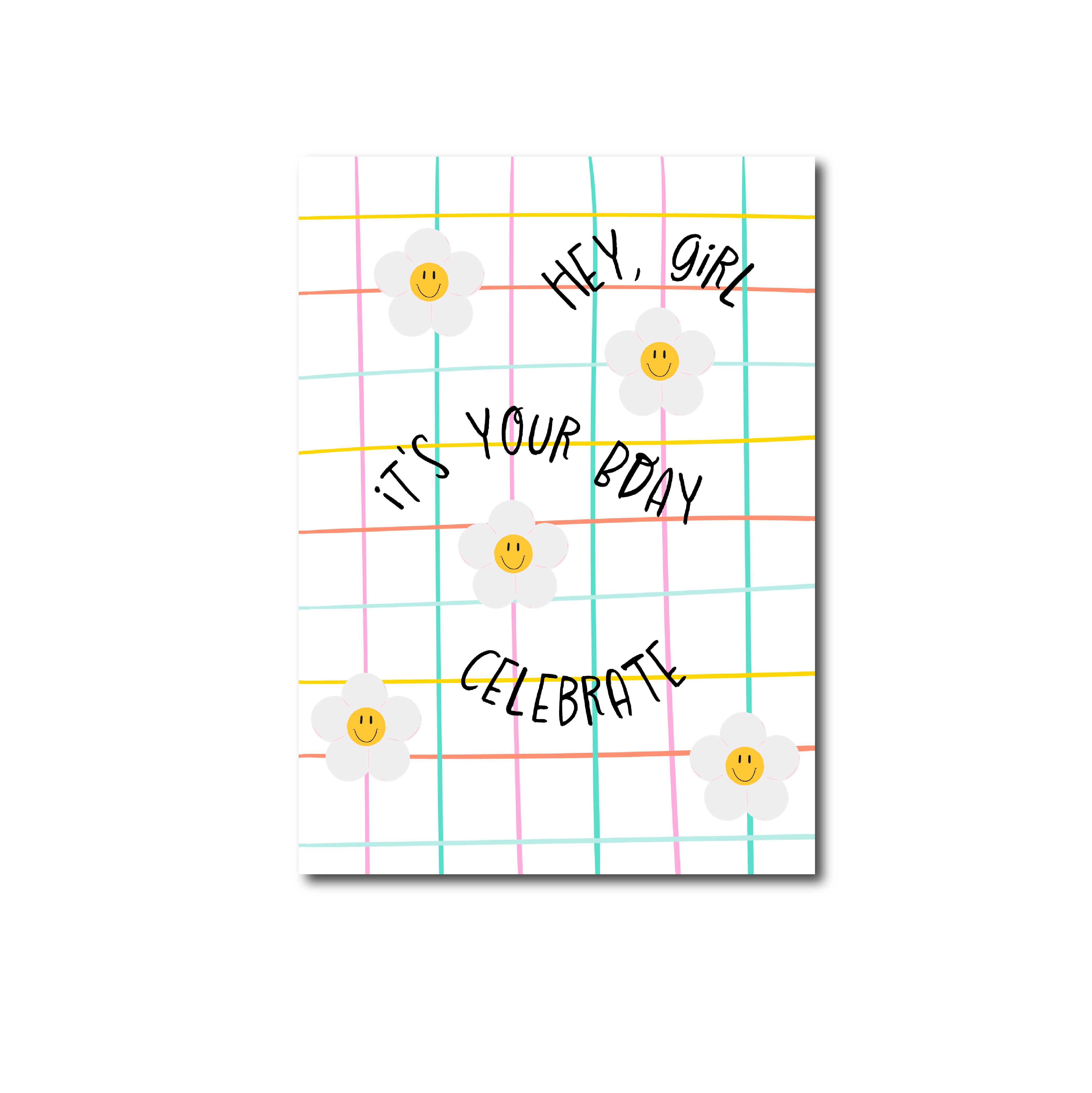 Only Happy Things Stationery Postcard - Hey Girl It Is Your Birthday - Blesket Canada