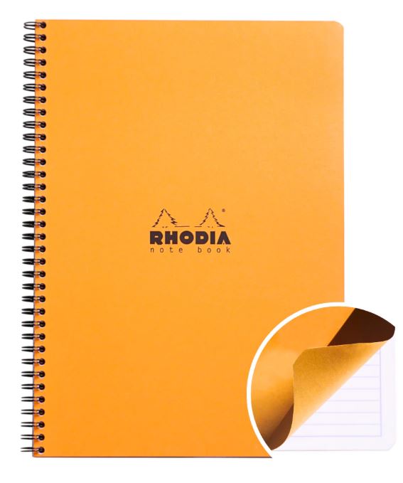 Rhodia Wirebound Notebook A4 Lined - Orange - Blesket Canada