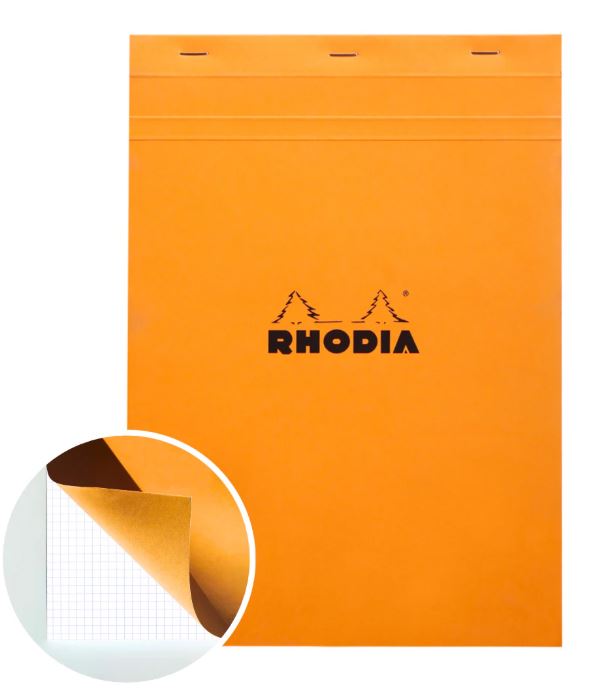 Rhodia Orange Notepad #18 A4 - Graph/Grid - Blesket Canada