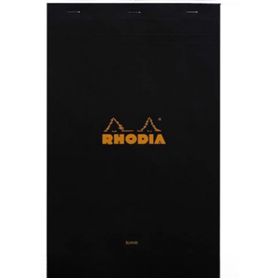 Rhodia Stapled Notepad No.19 Dotted A4+ Black - Blesket Canada