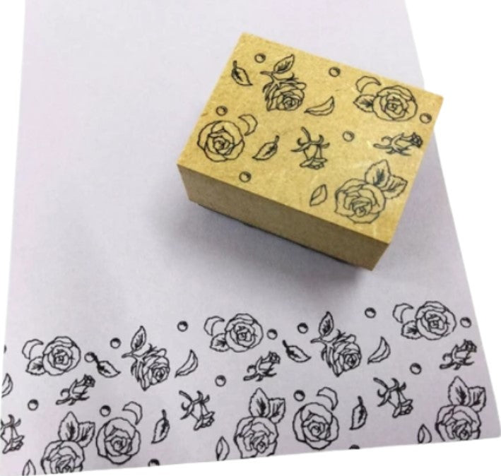 SANBY RM Illustration Rubber Stamp – Rose - Blesket Canada