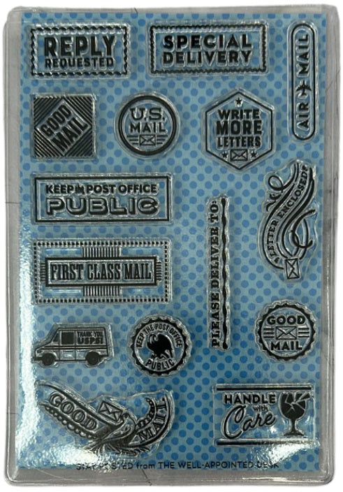 The Well-Appointed Desk - Stay Posted 4"x6" Clear Stamp Set (15 Designs) - Blesket Canada