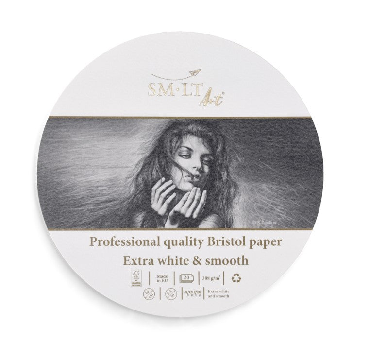 SM-LT Drawing Bloc Paper Bristol Pro - 16 cm Round - Blesket Canada