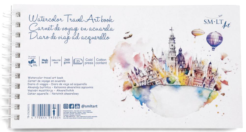 SM-LT Spiral Bound Watercolor Travel Art Book - Blesket Canada
