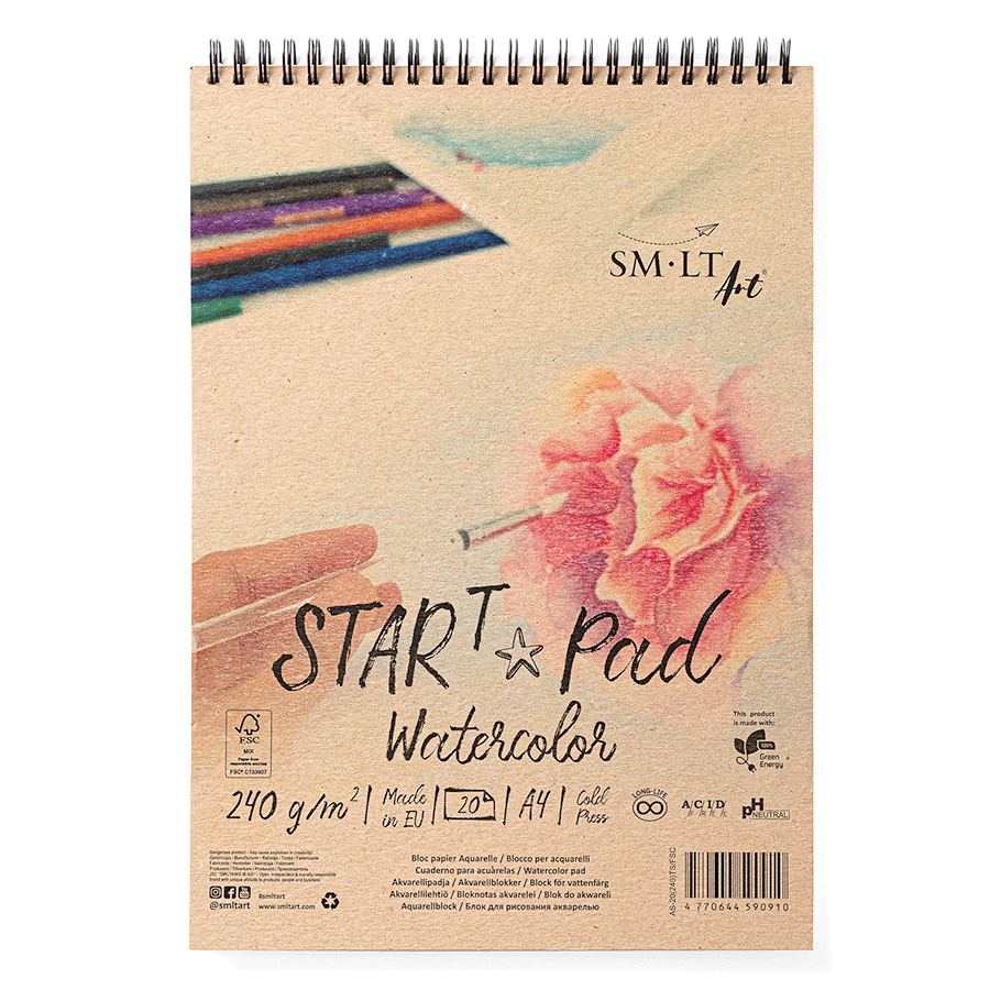 SM-LT Spiral Bound Start Watercolour Pad A4 - Blesket Canada