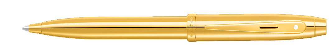 Sheaffer 100 Ballpoint Pen - PVD Gold with PVD Gold Trim - Blesket Canada