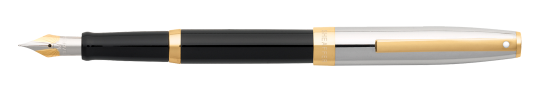 Sheaffer Sagaris Fountain Pen - Black with Chrome Trim - Blesket Canada