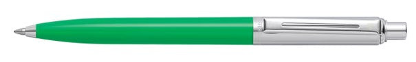 Sheaffer Sentinel Ballpoint Pen - Bright Green Barrel with Brushed Chrome Cap - Blesket Canada