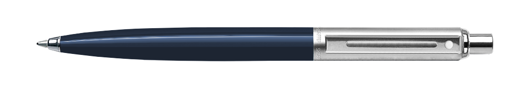 Sheaffer Sentinel Ballpoint Pen - Dark Blue Barrel with Brushed Chrome Cap