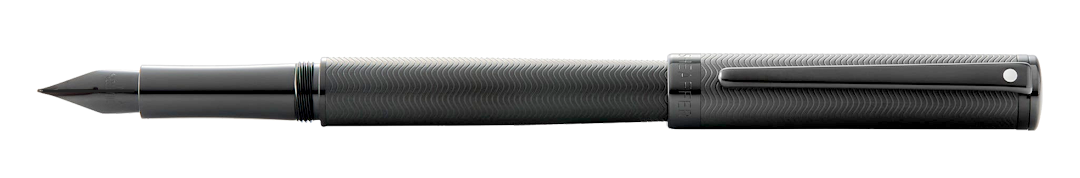 Sheaffer Intensity Engraved Fountain Pen - Matte Black with Polished Black Trim - Blesket Canada