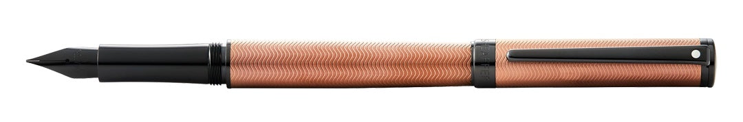 Sheaffer Intensity Engraved Fountain Pen - Smoked Bronze with Black Trim - Blesket Canada