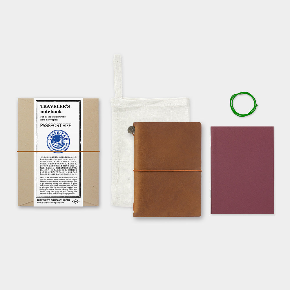 TRAVELER'S Notebook Beginners Camel - Passport Size - Blesket Canada