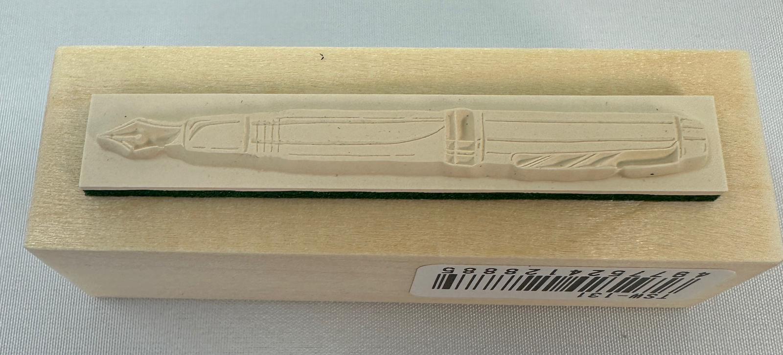 Beverly Enterprises Wood Rubber Stamp - Ink no Aibo Fountain Pen - Blesket Canada
