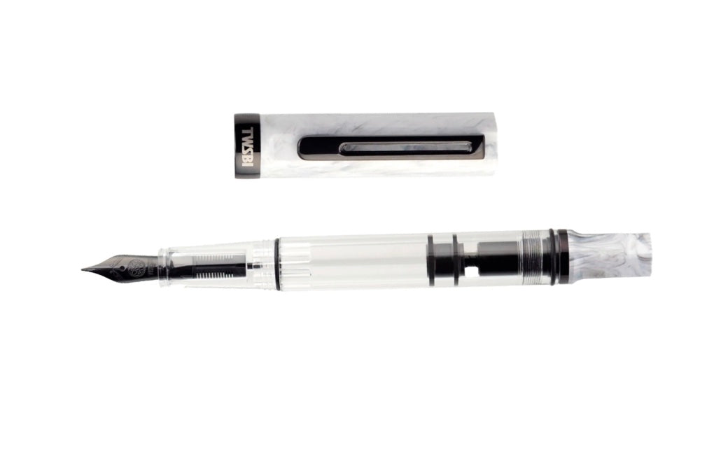 TWSBI ECO Fountain Pen - Carrara w/Onyx - BLESKET CANADA