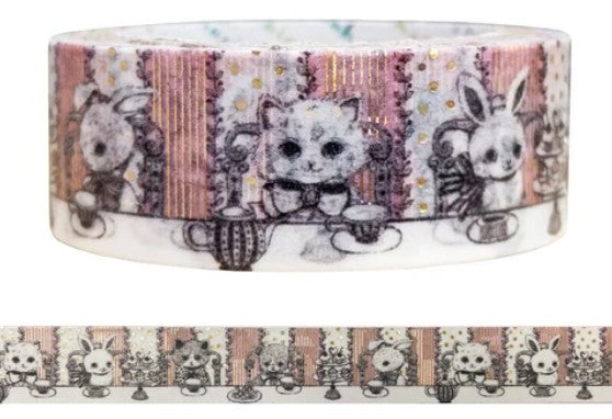 Tea Time Cat Washi Tape - Blesket Canada