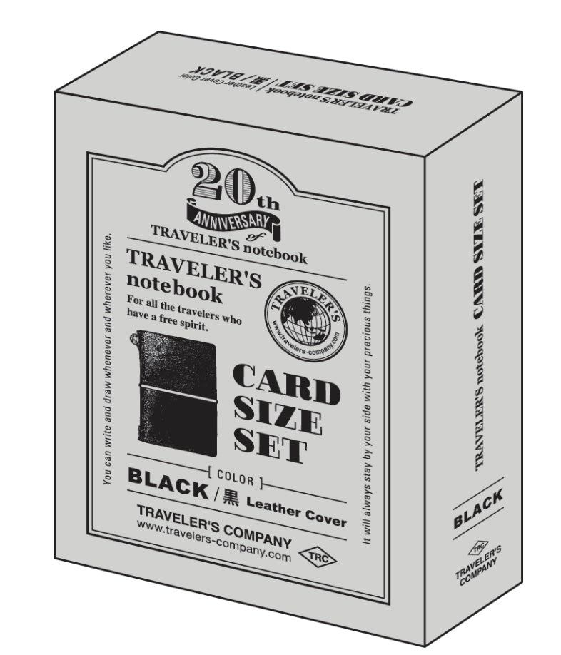 TRAVELER'S Notebook Card Size 20th Anniversary Set – Black (Pre