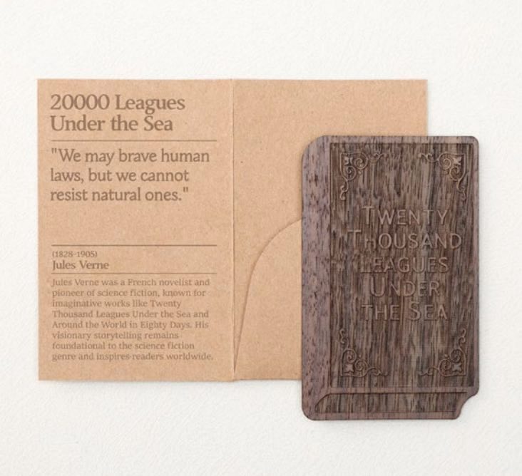 Wearingeul Wooden Bookmark - 20000 Leagues Under the Sea - Blesket Canada