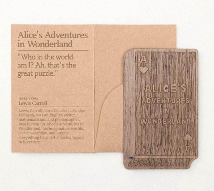 Wearingeul Wooden Bookmark - Alice in Wonderland - Blesket Canada