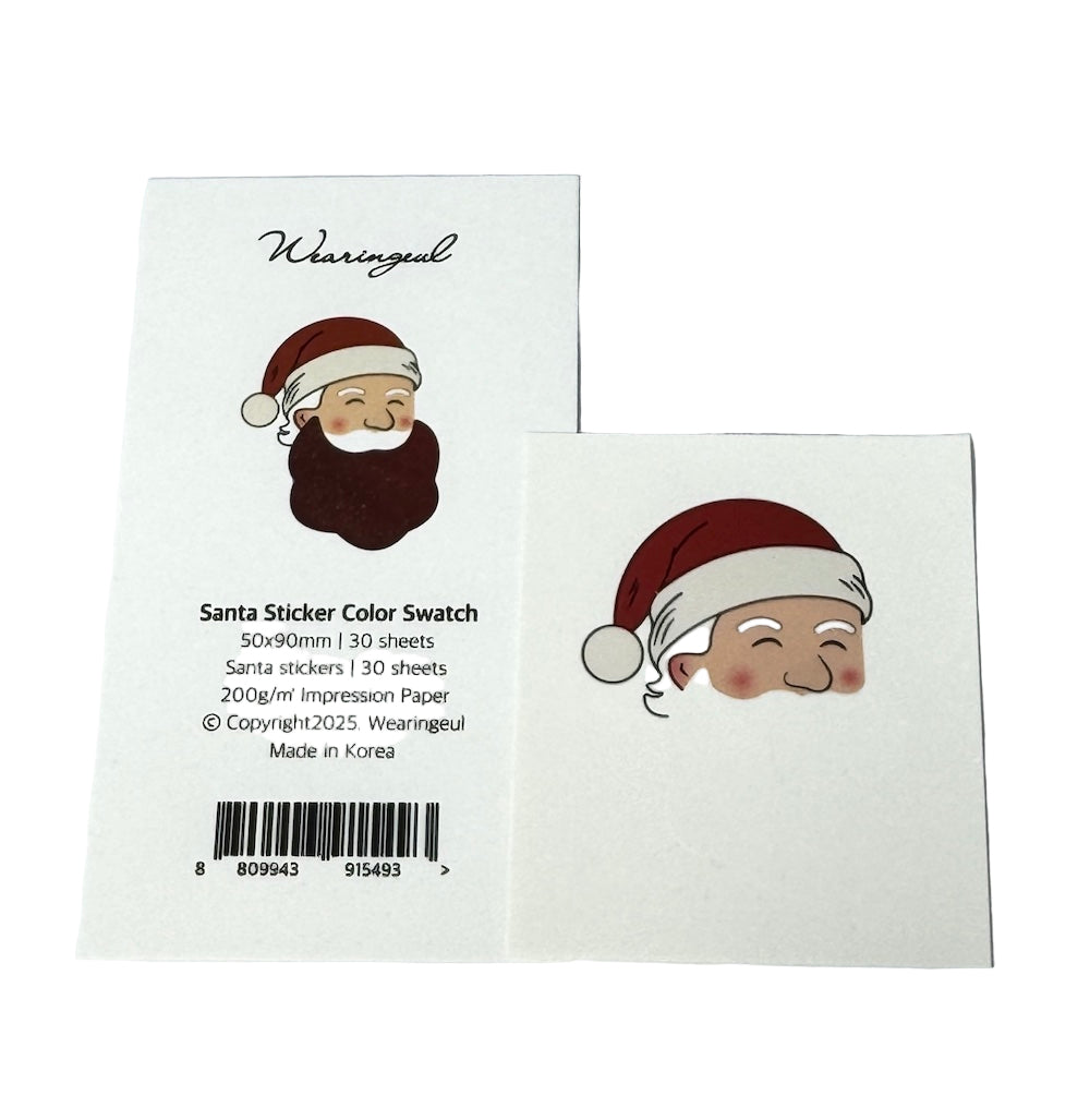 Wearingeul Santa Color Swatch Cards – Christmas Edition (30 Sheets) - Blesket Canada