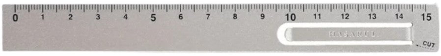 Kutsuwa HASARULA Aluminum Ruler with Clip - 15 cm - Blesket Canada