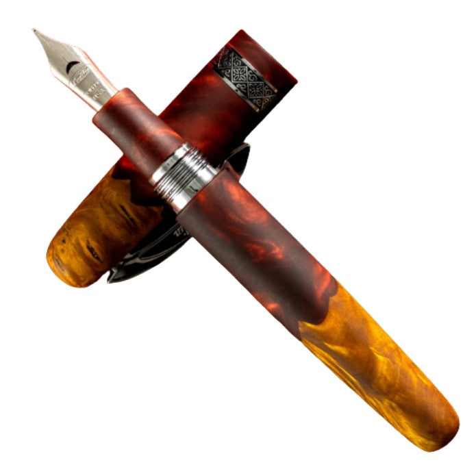 Conklin 1898 Spectra Fusion Fountain Pen - Burgundy with Chrome Trim Limited Edition - Blesket Canada