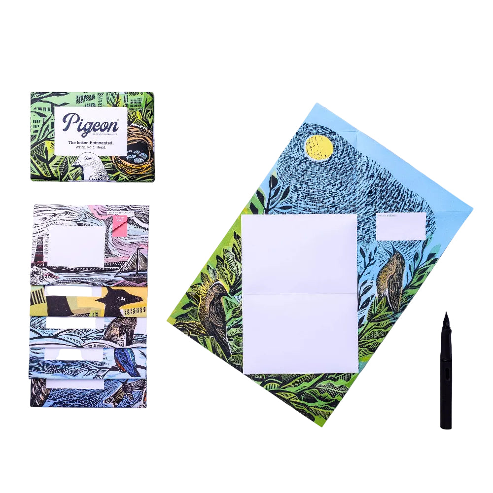 Wonderfully Wild Pigeon, Nature-inspired Folding Letters x 6 - Blesket Canada