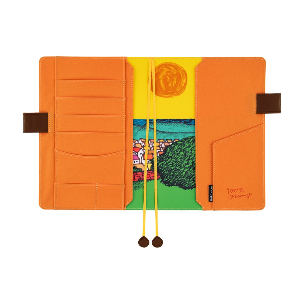 Hobonichi 2026 100%ORANGE Where's the Squirrel Going Book Cover A5 - Blesket Canada