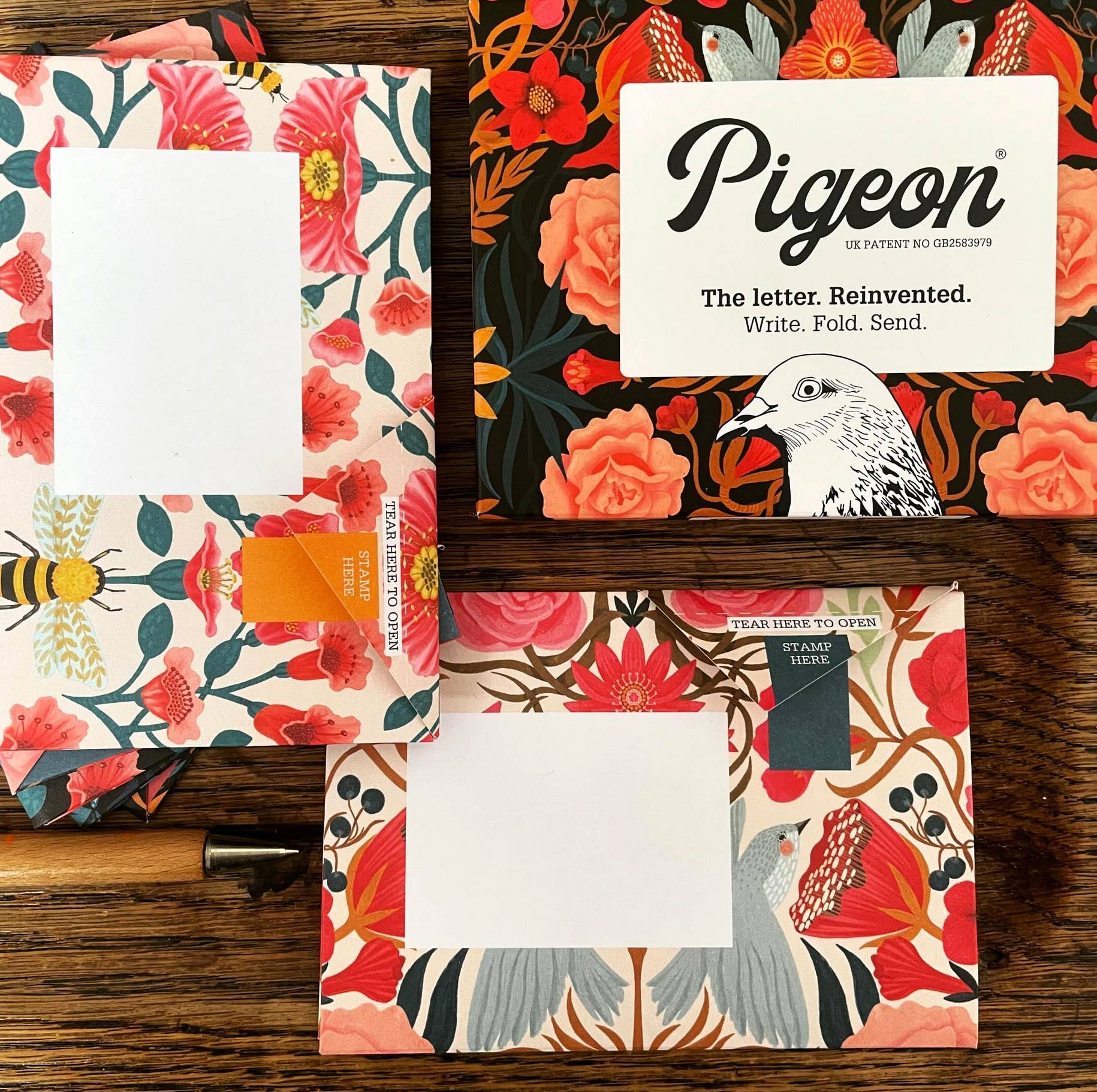 Bright & Beautiful Pigeon, Folding Letters, Pack of 6 - Blesket Canada