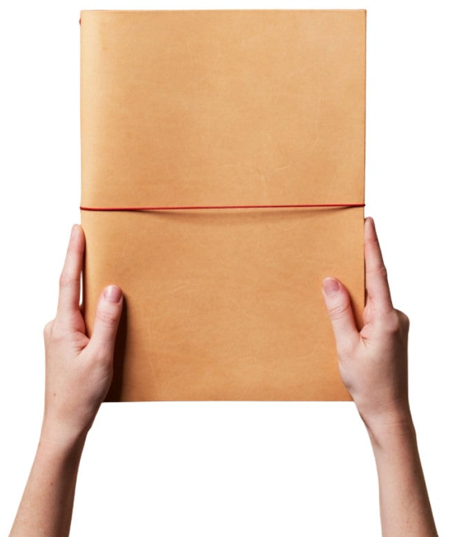 Paper Republic Grand Voyageur Leather Journal XL Size – Natural (Undyed) - Blesket Canada