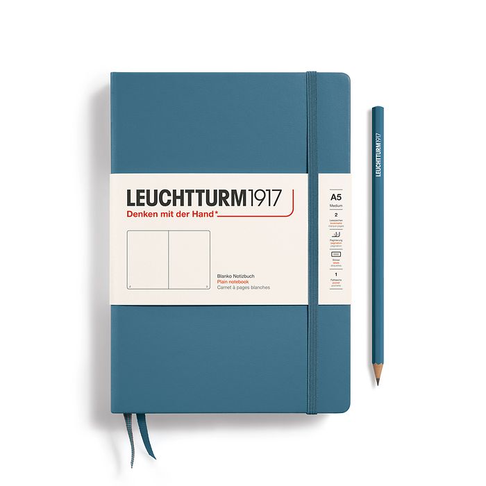 Leuchtturm1917 Medium (A5) Hardcover Notebook Plain - Blesket Canada