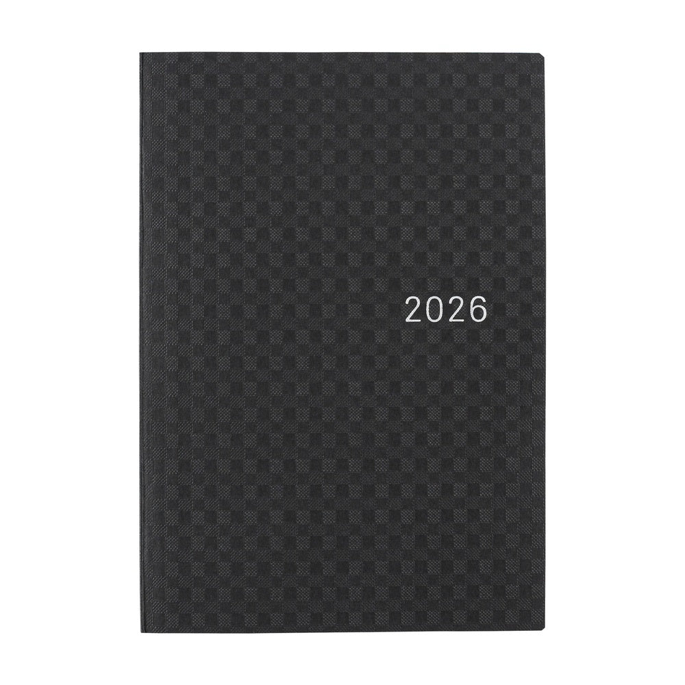 Hobonichi 2026 Paper Series Black Gingham Journal A6 HON - English January Start - Blesket Canada