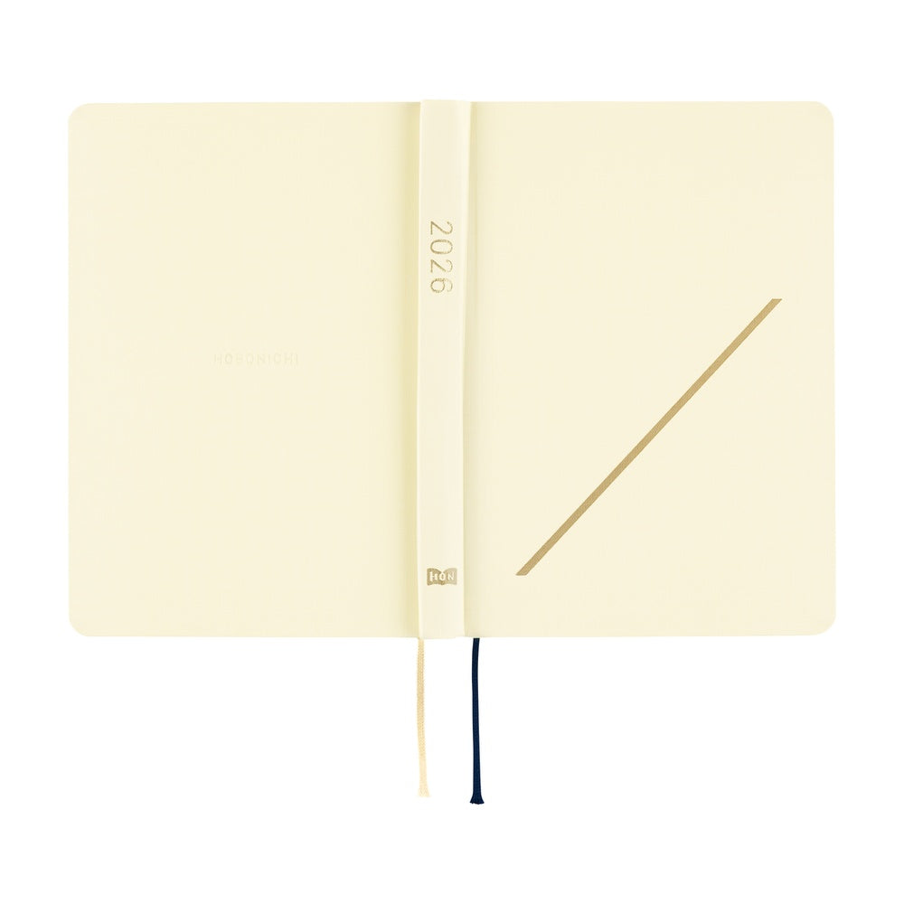 Hobonichi 2026 Slash Ivory Journal A6 HON - English January Start - Blesket Canada