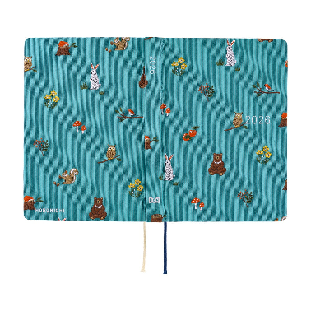 Hobonichi 2026 Bow and Tie In the Forest Journal A6 HON - English January Start - Blesket Canada