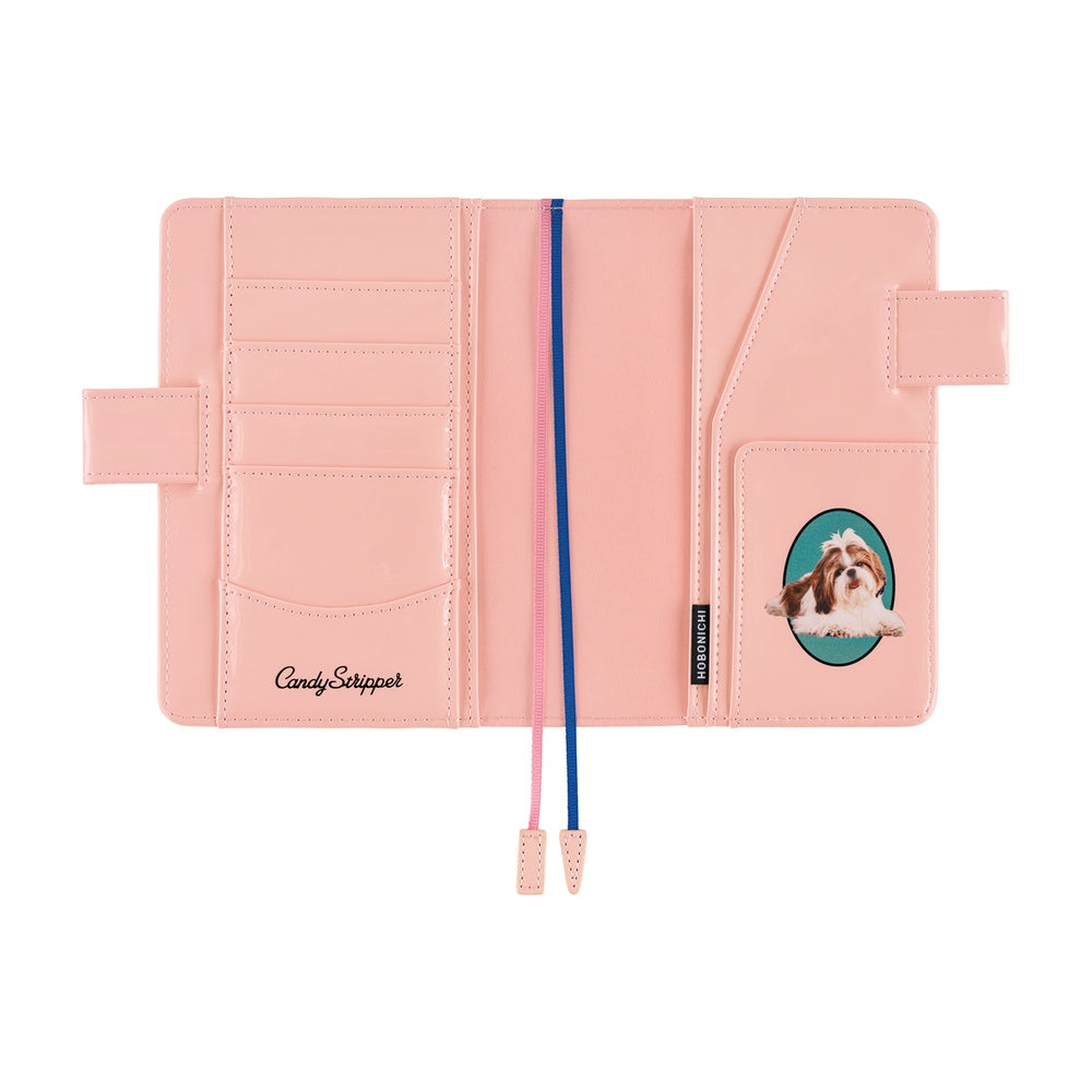 Hobonichi 2026 Candy Stripper Random Dog and Cat Pink Book Cover A6 - Blesket Canada