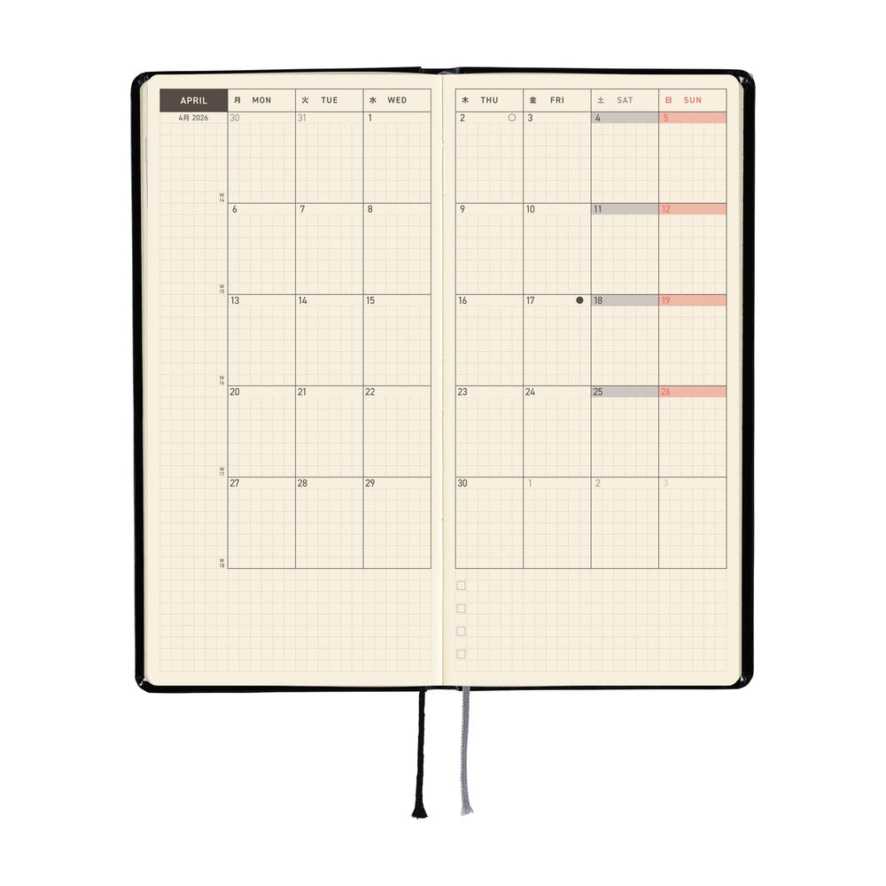 Hobonichi 2026 Yumi Kitagishi White Cats Daily Life - English Tall & Slim January Start- Blesket Canada