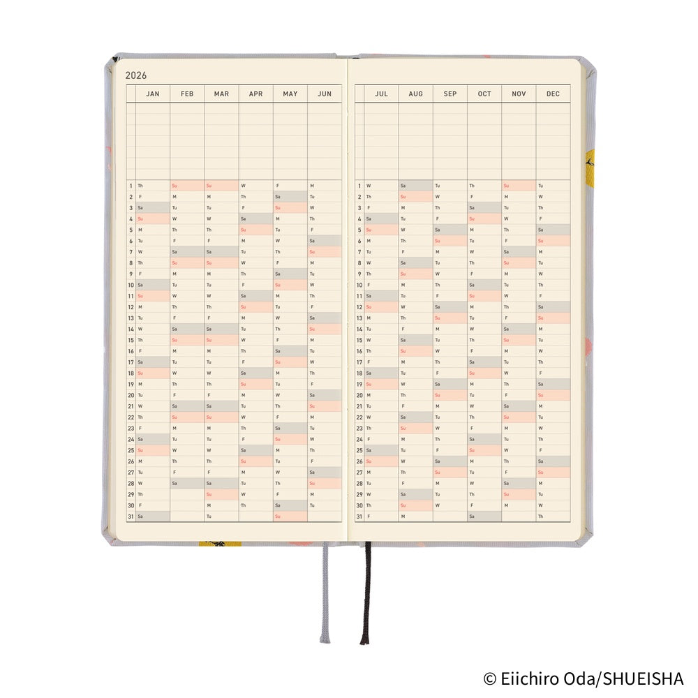 Hobonichi ONE PIECE Magazine: Hiriluk's Cherry Blossoms - English Tall & Slim January Start - Blesket Canada