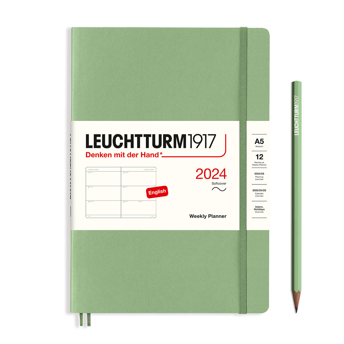 Leuchtturm1917 Weekly Planner Medium 2024 Softcover(A5) - Blesket Canada