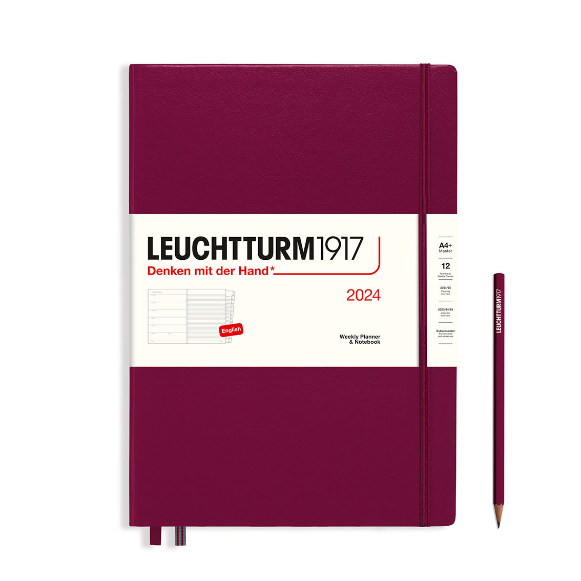 Leuchtturm1917 Weekly Planner & Notebook 2024 (A4+) Port Red - Blesket Canada