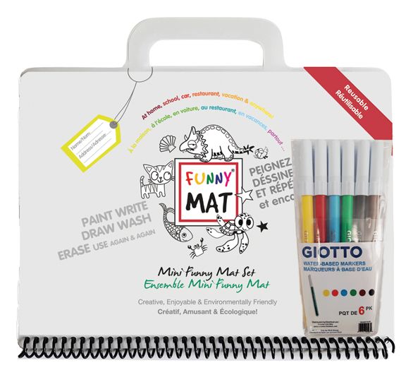 Funny Mat Mini Travel Mat and Marker Set - Blesket Canada